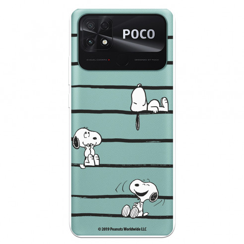 Hülle für Xiaomi Poco C40 Offizielle Peanuts Snoopy Lines - Snoopy