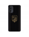 Funda para Motorola Moto G52 del Atlético de Madrid Escudo Dorado Fondo Negro  - Licencia Oficial Atlético de Madrid