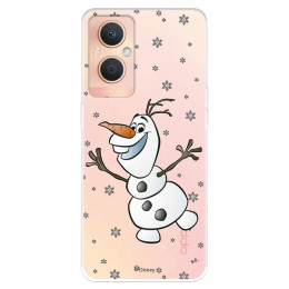 Funda para Oppo A96 5G Oficial de Disney Olaf Transparente - Frozen