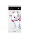 Funda para Google Pixel 6A Oficial de Disney Marie Silueta - Los Aristogatos