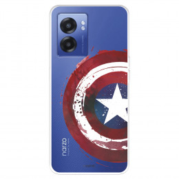 Funda para Oppo A77 5G Oficial de Marvel Capitán América Escudo Transparente - Marvel