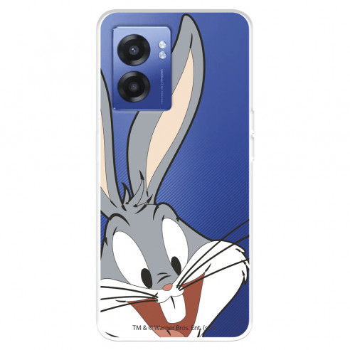 Funda para Oppo A77 5G Oficial de Warner Bros Bugs Bunny Silueta Transparente - Looney Tunes