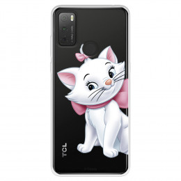 Funda para TCL 20Y Oficial de Disney Marie Silueta - Los Aristogatos