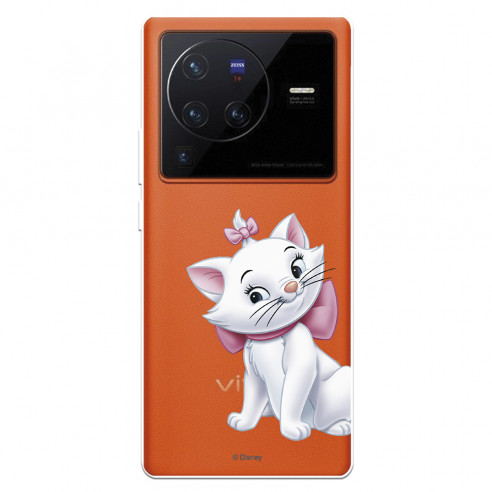 Funda para Vivo X80 Pro Oficial de Disney Marie Silueta - Los Aristogatos