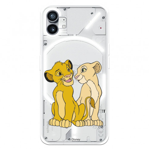 Offizielle Disney Simba und Nala Silhouette Nothing Phone 1 Hülle – Der König der Löwen