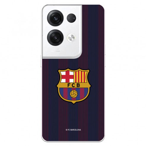 Funda para Oppo Reno 8 Pro del FC Barcelona Rayas Blaugrana  - Licencia Oficial FC Barcelona