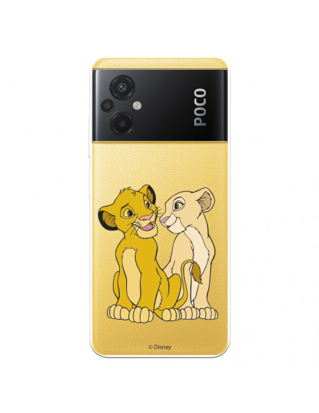 Funda para Oppo A53s Oficial de Disney Simba y Nala Silueta - El