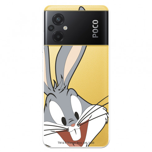 Funda para Xiaomi Poco M5 Oficial de Warner Bros Bugs Bunny Silueta Transparente - Looney Tunes