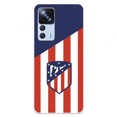 Funda para Xiaomi 12T Pro del Atlético de Madrid Escudo Fondo Atletico  - Licencia Oficial Atlético de Madrid