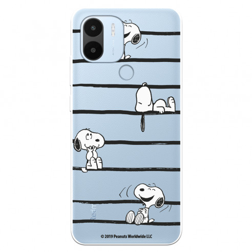 Funda para Xiaomi Redmi A1 Oficial de Peanuts Snoopy rayas - Snoopy