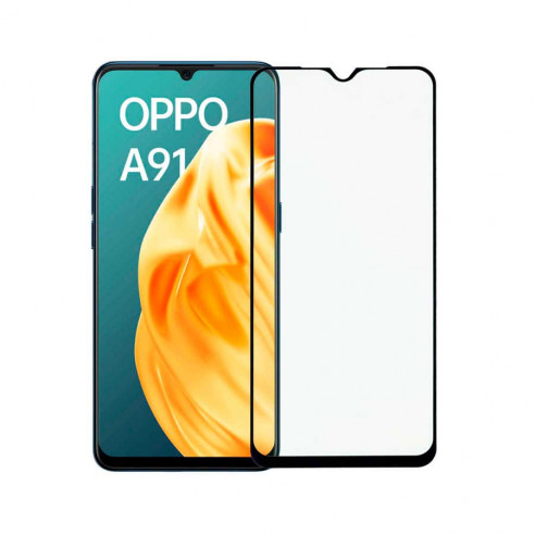 Komplettes gehärtetes Glas für Oppo A91