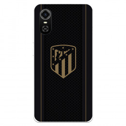 Funda para ZTE Blade A31 Plus del Atlético de Madrid Escudo Dorado Fondo Negro  - Licencia Oficial Atlético de Madrid