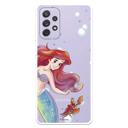 Offizielle Disney Ariel und Sebastian Bubbles Hülle für Samsung Galaxy A72 4G – Die kleine Meerjungfrau