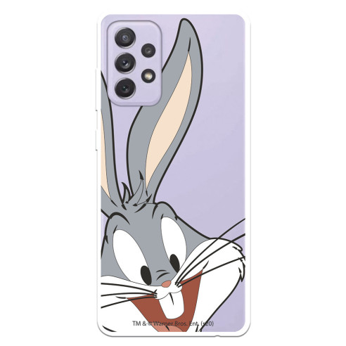 Offizielle Warner Bros. Bugs Bunny Silhouette Transparent Hülle für Samsung Galaxy A72 4G – Looney Tunes