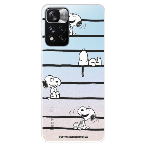 Offizielle Peanuts Snoopy Striped Hülle für Xiaomi Hülle Note 11S 5G – Snoopy