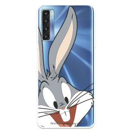 Funda para TCL 20L Oficial de Warner Bros Bugs Bunny Silueta Transparente - Looney Tunes