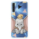 Funda para TCL 20L Plus Oficial de Disney Dumbo Silueta Transparente - Dumbo