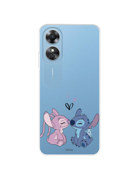 Funda para Google Pixel 7A Oficial de Disney Angel & Stitch Beso