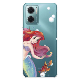 Funda para Xiaomi Redmi 10 5G Oficial de Disney Ariel y Sebastián Burbujas - La Sirenita