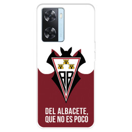 Funda para Oppo A57s del Albacete Balompié Escudo "Del Albacete que no es poco"  - Licencia Oficial Albacete Balompié