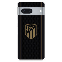 Funda para Google Pixel 7 5G del Atlético de Madrid Escudo Dorado Fondo Negro  - Licencia Oficial Atlético de Madrid