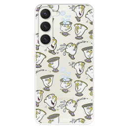 Funda para Samsung Galaxy S23 Oficial de Disney Chip Potts Siluetas - La Bella y la Bestia