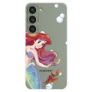 Funda para Samsung Galaxy S23+ Oficial de Disney Ariel y Sebastián Burbujas - La Sirenita