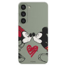 Funda para Samsung Galaxy S23+ Oficial de Disney Mickey y Minnie Beso - Clásicos Disney