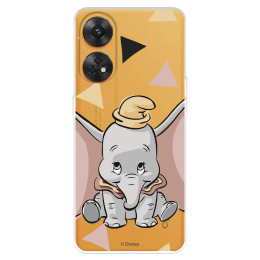 Funda para Oppo Reno 8T Oficial de Disney Dumbo Silueta Transparente - Dumbo