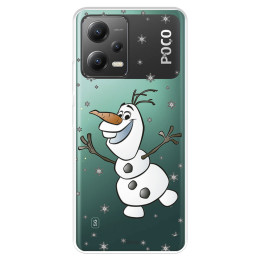 Funda para Xiaomi Poco X5 5G Oficial de Disney Olaf Transparente - Frozen