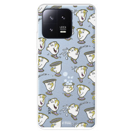 Funda para Xiaomi 13 Oficial de Disney Chip Potts Siluetas - La Bella y la Bestia