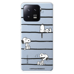 Funda para Xiaomi 13 Oficial de Peanuts Snoopy rayas - Snoopy