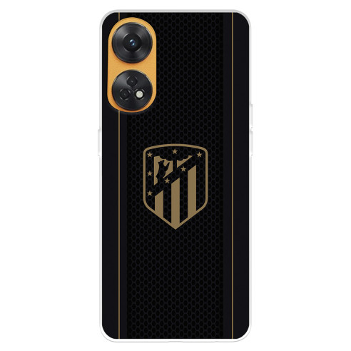 Funda para Oppo Reno 8T del Atlético de Madrid Escudo Dorado Fondo Negro  - Licencia Oficial Atlético de Madrid