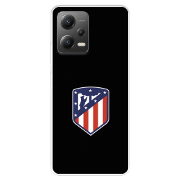 Funda para Xiaomi Poco X5 5G del Atlético de Madrid Escudo Fondo Negro  - Licencia Oficial Atlético de Madrid