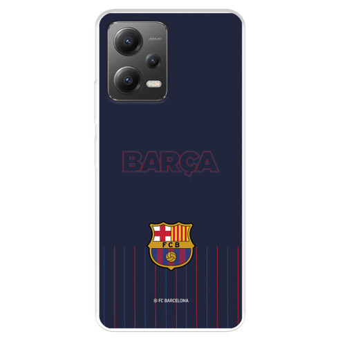 Funda para Xiaomi Poco X5 5G del FC Barcelona Barsa Fondo Azul  - Licencia Oficial FC Barcelona