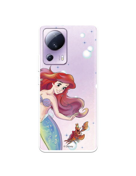 Funda para Oppo A54s Oficial de Disney Ariel y Sebastián Burbujas - La  Sirenita