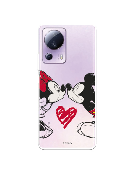 Funda para iPhone 12 Mini Oficial de Disney Mickey y Minnie Beso - Clásicos  Disney