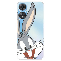 Funda para Oppo A78 5G Oficial de Warner Bros Bugs Bunny Silueta Transparente - Looney Tunes