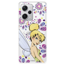 Funda para Xiaomi Redmi Note 12 5G Oficial de Disney Campanilla Flores - Peter Pan