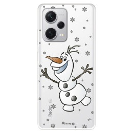 Funda para Xiaomi Redmi Note 12 5G Oficial de Disney Olaf Transparente - Frozen