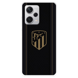 Funda para Xiaomi Redmi Note 12 Pro Plus del Atlético de Madrid Escudo Dorado Fondo Negro  - Licencia Oficial Atlético de Madrid