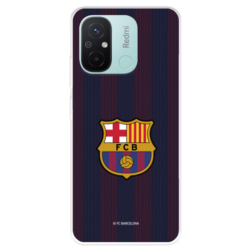 Funda para Xiaomi Redmi 12C del FC Barcelona Rayas Blaugrana  - Licencia Oficial FC Barcelona