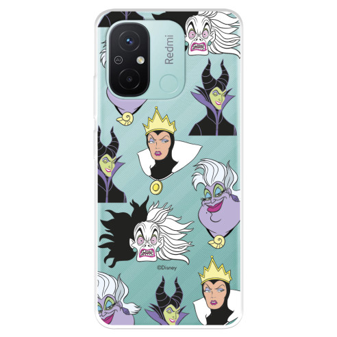 Funda para Xiaomi Redmi 12C Oficial de Disney Villanas Patrón - Villanas Disney