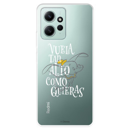 Funda para Xiaomi Redmi Note 12 4G Oficial de Disney Dumbo Vuela tan Alto - Dumbo