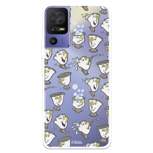 Funda para TCL 40 SE Oficial de Disney Chip Potts Siluetas - La Bella y la Bestia