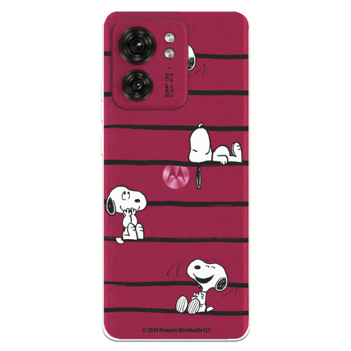 Funda para Motorola Edge 40 Oficial de Peanuts Snoopy rayas - Snoopy