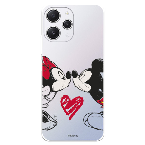 Funda para Xiaomi Redmi 12 Oficial de Disney Mickey y Minnie Beso - Clásicos Disney