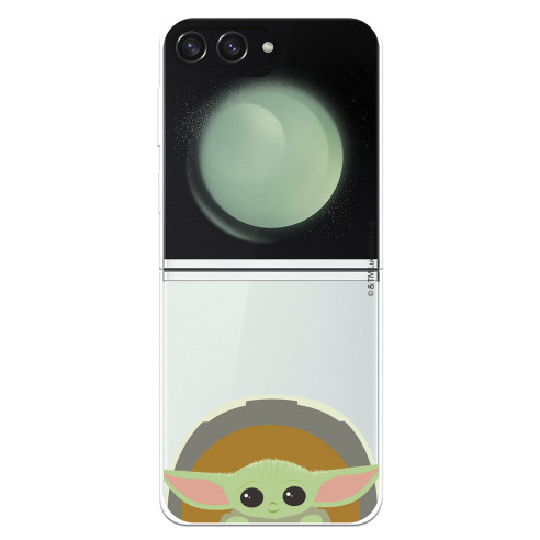 Funda para Samsung Galaxy Z Flip 5 Oficial de Star Wars Baby Yoda Sonrisas - The Mandalorian