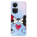 Funda para Oppo Reno10 Oficial de Disney Mickey y Minnie Beso - Clásicos Disney