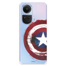 Funda para Oppo Reno10 Oficial de Marvel Capitán América Escudo Transparente - Marvel